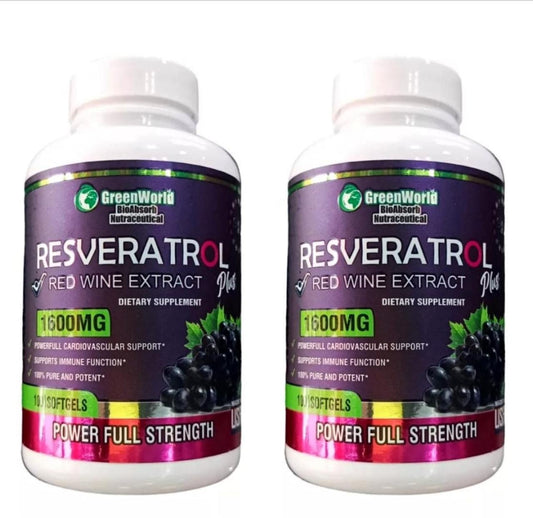 RESVERATROL GREEN WORLD - Combo X 2 Unds